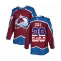 Colorado Avalanche #28 Ian Cole Authentic Burgundy Red USA Flag Fashion NHL Jersey