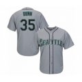 Seattle Mariners #35 Justin Dunn Authentic Grey Road Cool Base Baseball Player Jersey