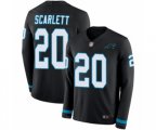 Carolina Panthers #20 Jordan Scarlett Limited Black Therma Long Sleeve Football Jersey
