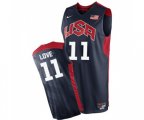 Nike Team USA #11 Kevin Love Authentic Navy Blue 2012 Olympics Basketball Jersey
