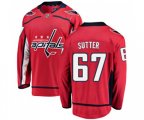 Washington Capitals #67 Riley Sutter Fanatics Branded Red Home Breakaway NHL Jersey