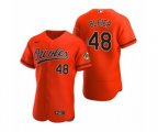 Baltimore Orioles Richard Bleier Nike Orange Authentic 2020 Alternate Jersey