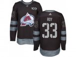 Colorado Avalanche #33 Patrick Roy Black 1917-2017 100th Anniversary Stitched NHL Jersey