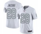 Oakland Raiders #28 Josh Jacobs Limited White Rush Vapor Untouchable Football Jersey