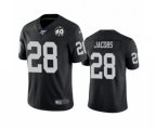 Oakland Raiders #28 Josh Jacobs Black 60th Anniversary Vapor Untouchable Limited Player 100th Season Football Jersey