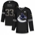 Vancouver Canucks #33 Henrik Sedin Black Authentic Classic Stitched NHL Jersey