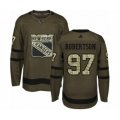 New York Rangers #97 Matthew Robertson Authentic Green Salute to Service Hockey Jersey