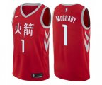 Houston Rockets #1 Tracy McGrady Swingman Red NBA Jersey - City Edition
