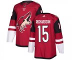 Arizona Coyotes #15 Brad Richardson Authentic Burgundy Red Home Hockey Jersey