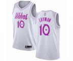 Minnesota Timberwolves #10 Jake Layman White Swingman Jersey - Earned Edition