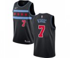 Chicago Bulls #7 Toni Kukoc Swingman Black Basketball Jersey - City Edition