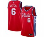 Philadelphia 76ers #6 Julius Erving Swingman Red Finished Basketball Jersey - Statement Edition