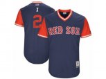 Boston Red Sox #2 Xander Bogaerts X Authentic Navy Blue 2017 Players Weekend MLB Jersey