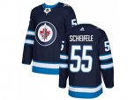 Winnipeg Jets #55 Mark Scheifele Navy Blue Home Authentic Stitched NHL Jersey