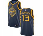 Golden State Warriors #13 Wilt Chamberlain Authentic Navy Blue Basketball Jersey - City Edition