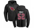 Arizona Cardinals #52 Mason Cole Black Name & Number Logo Pullover Hoodie