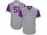 Colorado Rockies #51 Jake McGee Jake Authentic Gray 2017 Players Weekend MLB Jersey