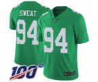 Philadelphia Eagles #94 Josh Sweat Limited Green Rush Vapor Untouchable 100th Season Football Jersey