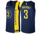 Indiana Pacers #3 Aaron Holiday Swingman Navy Blue NBA Jersey - City Edition