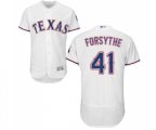Texas Rangers #41 Logan Forsythe White Home Flex Base Authentic Collection Baseball Jersey