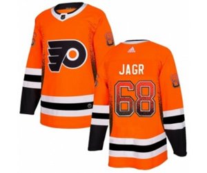 Adidas Philadelphia Flyers #68 Jaromir Jagr Authentic Orange Drift Fashion NHL Jersey