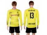 Dortmund #13 Guerreiro Home Long Sleeves Soccer Club Jersey