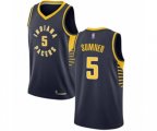 Indiana Pacers #5 Edmond Sumner Swingman Navy Blue Basketball Jersey - Icon Edition