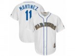 Seattle Mariners #11 Edgar Martinez Majestic White Cooperstown Collection Cool Base Replica Player Jersey
