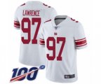 New York Giants #97 Dexter Lawrence White Vapor Untouchable Limited Player 100th Season Football Jersey