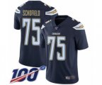 Los Angeles Chargers #75 Michael Schofield Navy Blue Team Color Vapor Untouchable Limited Player 100th Season Football Jersey