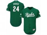 Cincinnati Reds #24 Tony Perez Green Celtic Flexbase Authentic Collection MLB Jersey