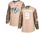 Nashville Predators #9 Filip Forsberg Camo Authentic 2017 Veterans Day Stitched NHL Jersey