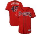Atlanta Braves #45 Kevin Gausman Red Alternate Flex Base Authentic Collection Baseball Jersey