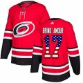 Carolina Hurricanes #17 Rod Brind'Amour Authentic Red USA Flag Fashion NHL Jersey