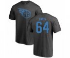 Tennessee Titans #64 Nate Davis Ash One Color T-Shirt