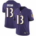 Baltimore Ravens #13 John Brown Purple Team Color Vapor Untouchable Limited Player NFL Jersey