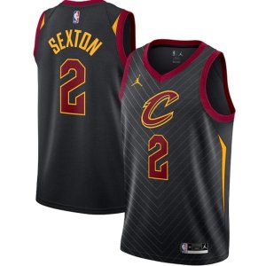 Cleveland Cavaliers #2 Collin Sexton Jordan Brand Black 2020-21 Swingman Jersey