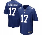 New York Giants #17 Kyle Lauletta Game Royal Blue Team Color Football Jersey