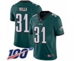 Philadelphia Eagles #31 Jalen Mills Midnight Green Team Color Vapor Untouchable Limited Player 100th Season Football Jersey