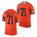 Cleveland Browns #71 Jedrick Wills Jr. Nike Orange 2021 Inverted Legend Jersey