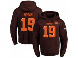 Cleveland Browns #19 Bernie Kosar Brown Name & Number Pullover NFL Hoodie