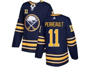 Adidas Buffalo Sabres #11 Gilbert Perreault Navy Blue Home Authentic Stitched NHL Jersey