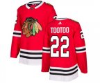 Chicago Blackhawks #22 Jordin Tootoo Premier Red Home NHL Jersey