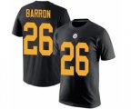 Pittsburgh Steelers #26 Mark Barron Black Rush Pride Name & Number T-Shirt