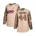 Carolina Hurricanes #44 Julien Gauthier Authentic Camo Veterans Day Practice Hockey Jersey
