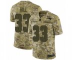 New England Patriots #33 Jeremy Hill Limited Camo 2018 Salute to Service NFL Jersey