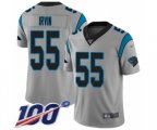 Carolina Panthers #55 Bruce Irvin Silver Inverted Legend Limited 100th Season Football Jersey