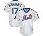 New York Mets #17 Keith Hernandez Replica White Cooperstown Baseball Jersey