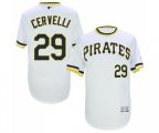 Pittsburgh Pirates #29 Francisco Cervelli White Flexbase Authentic Collection Cooperstown Baseball Jersey