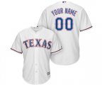 Texas Rangers Customized Replica White Home Cool Base Baseball Jersey